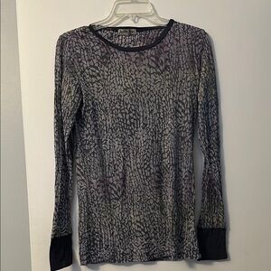 Lucky Brand Burnout Long Sleeve Top